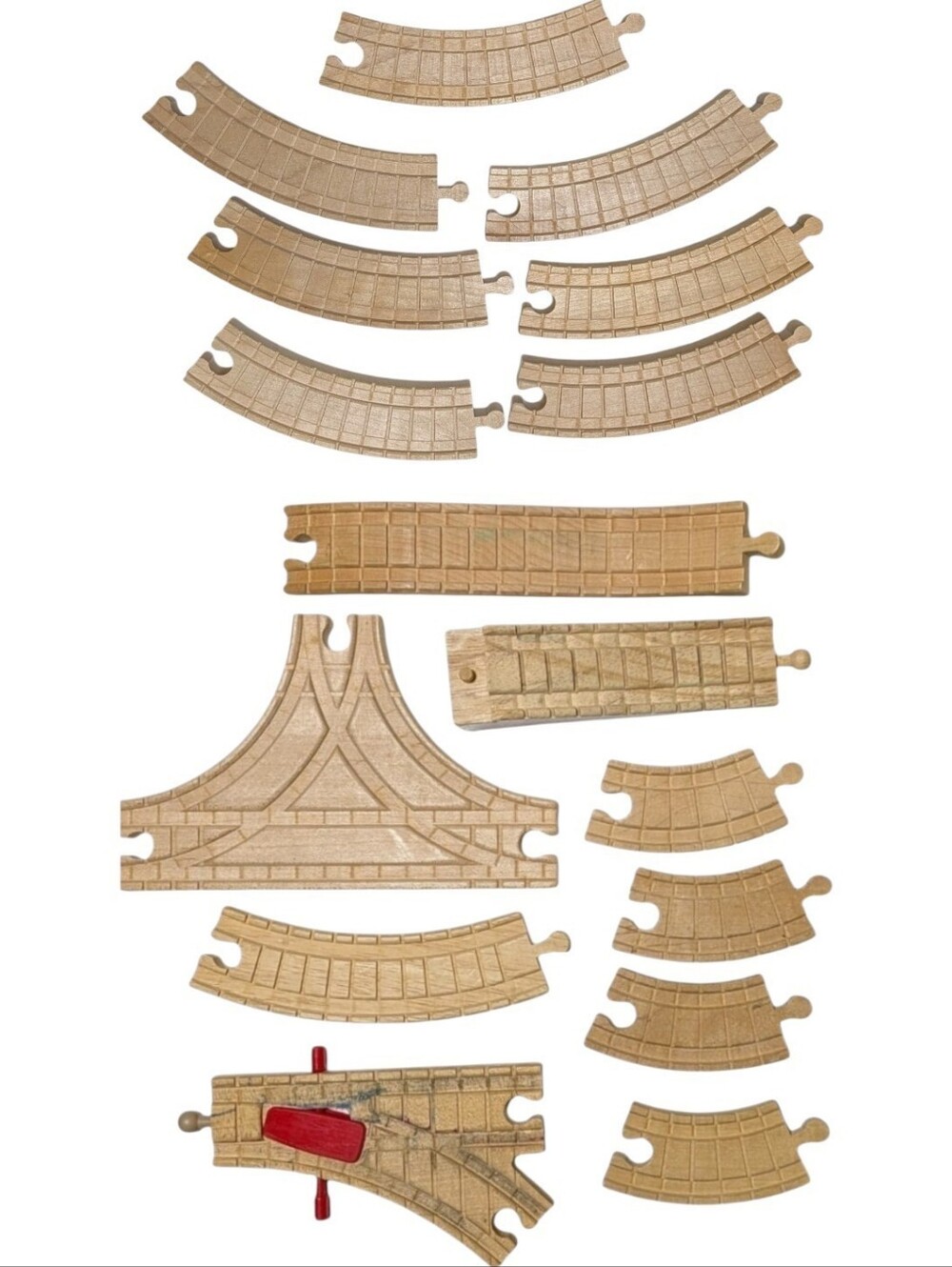 Thomas Clickity-Clack Wood Train Track 16-Piece Lot